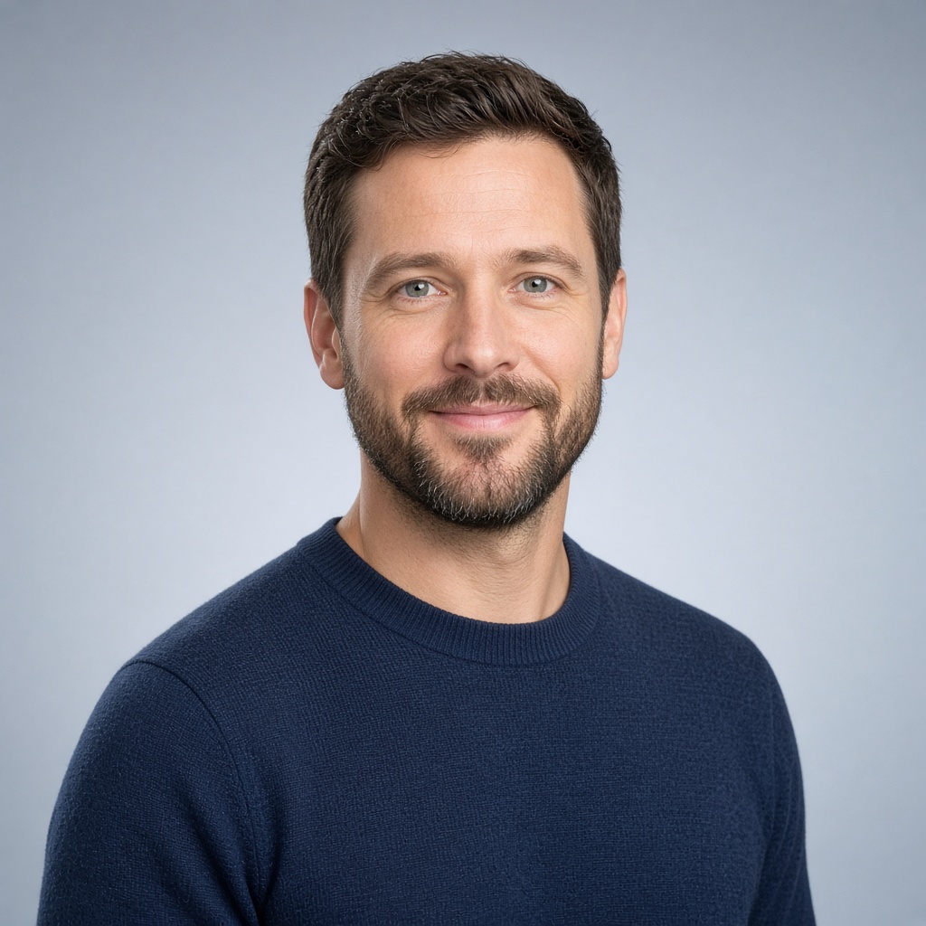 Navy crewneck, Cool Slate