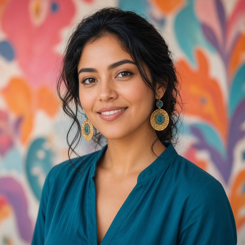 Teal blouse, Color Mural